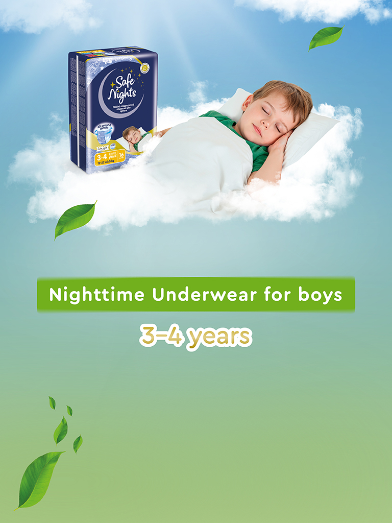 Safe Nights enhanced-protection absorbent underwear